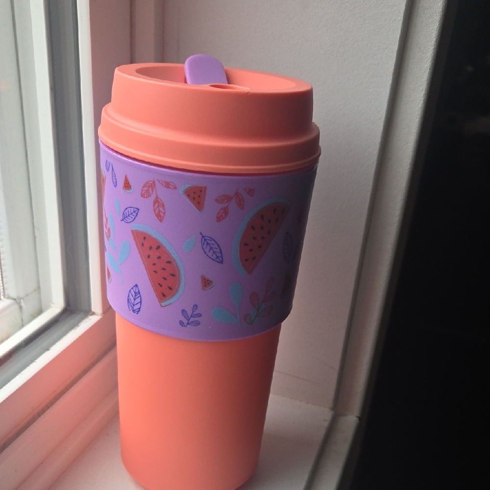Tupperware Pink And Purple Travel Cup